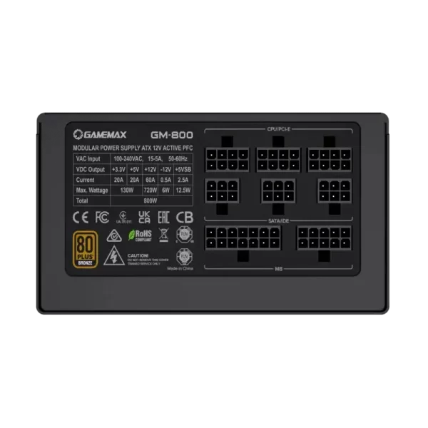 Fuente Gamemax GM-800