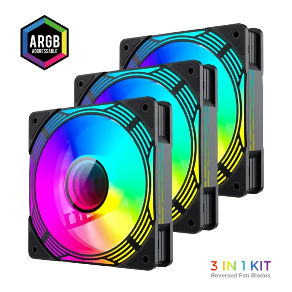gamemkf300r-1 Fan kit 3 en 1 GAMEMAX KF300R
